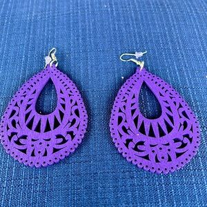 Purple Halloween earrings